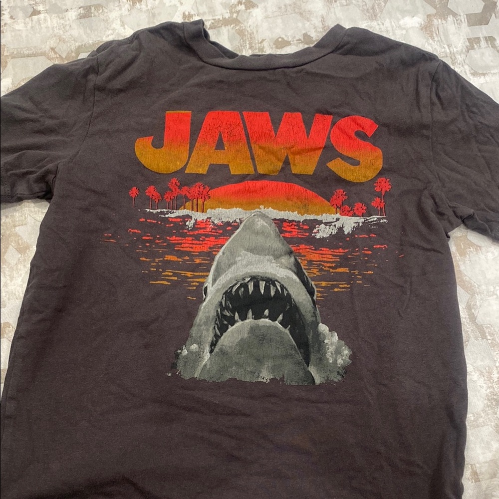 Jaws Graphic Tee - Black and Red
